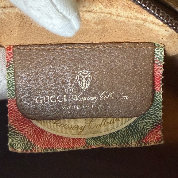 authentic Vintage Gucci Web Crossbody Bag GG Coated Canvas Small with COA. - Picture 14 of 16